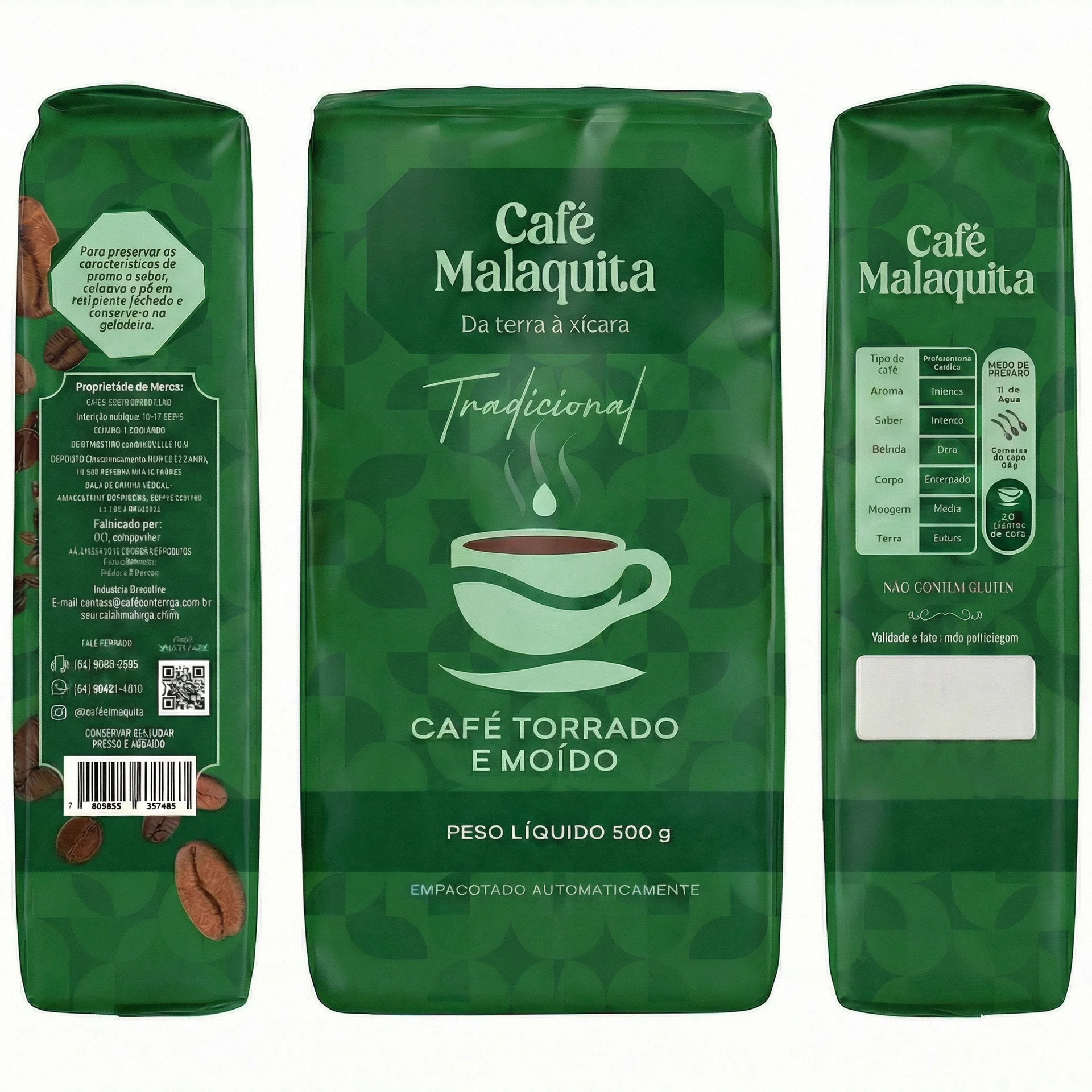 Malaquita Standup Pouch Tradicional